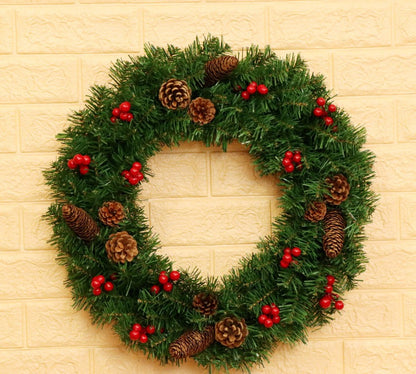 Large 24-Inch Christmas Wreath with ornament for Front Door