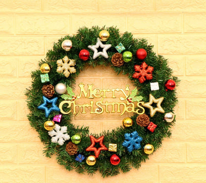 Large 24-Inch Christmas Wreath with ornament for Front Door