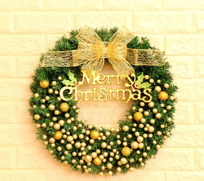 Large 24-Inch Christmas Wreath with ornament for Front Door