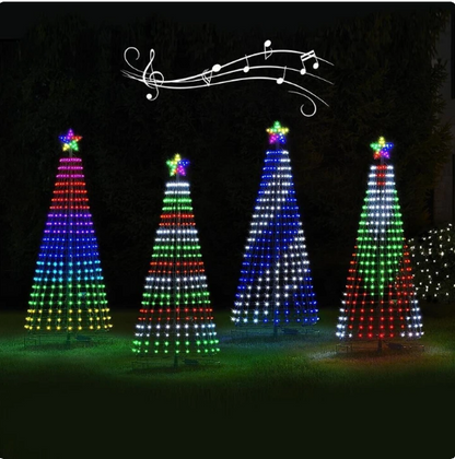 9 foot Pre-lit LED Animated Outdoor Christmas Tree Decorations flagpole.