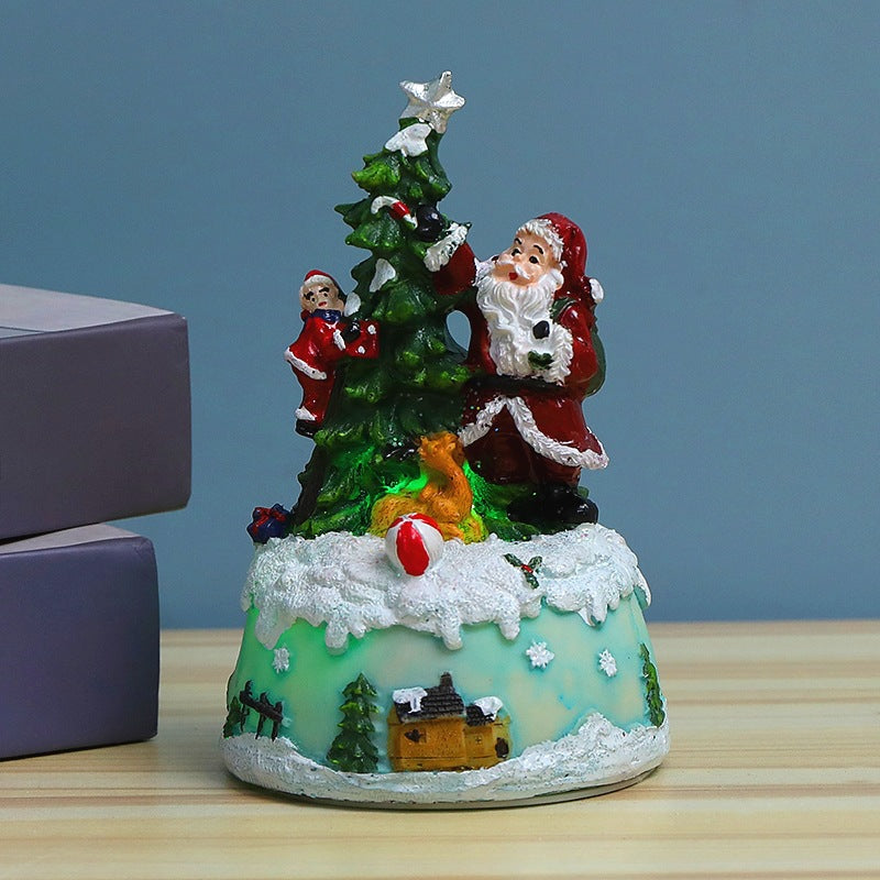 Musical Luminous Animated Resin christmas village set
