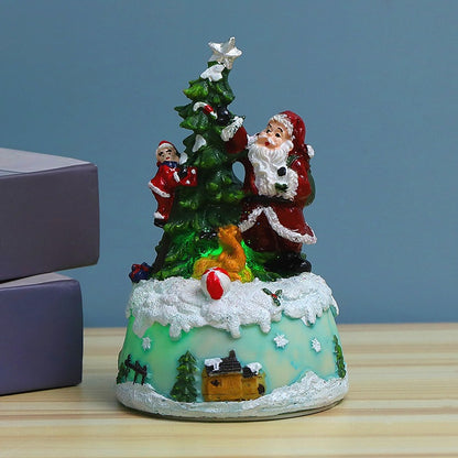 Musical Luminous Animated Resin christmas village set