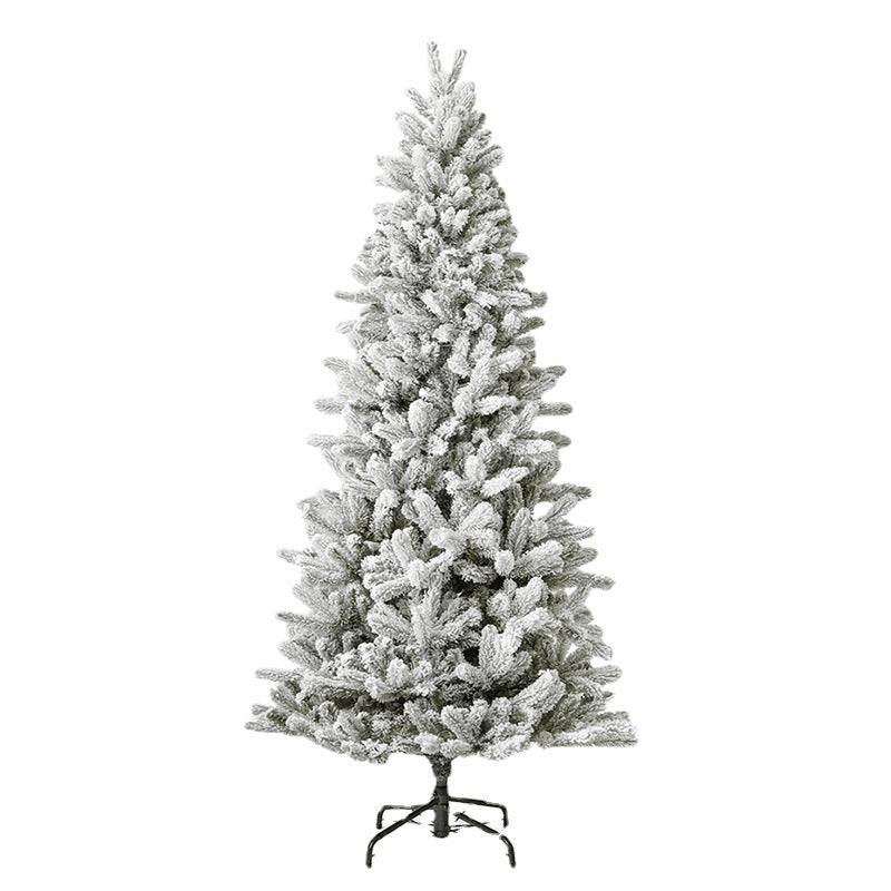 7' Snow White Pre-Lit Flocked Slim Artificial Christmas Tree