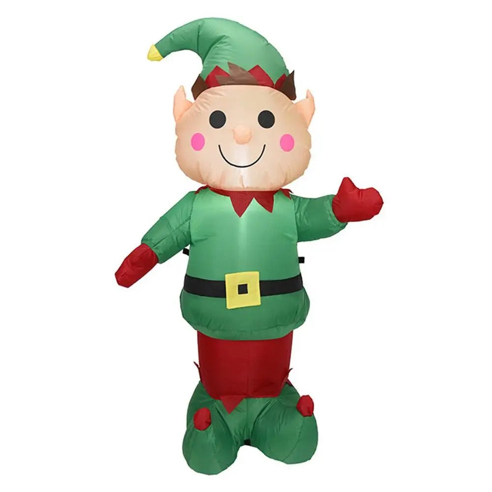 5ft Christmas Inflatable Light Up LED Inflatable Elf Holiday Yard Decoration