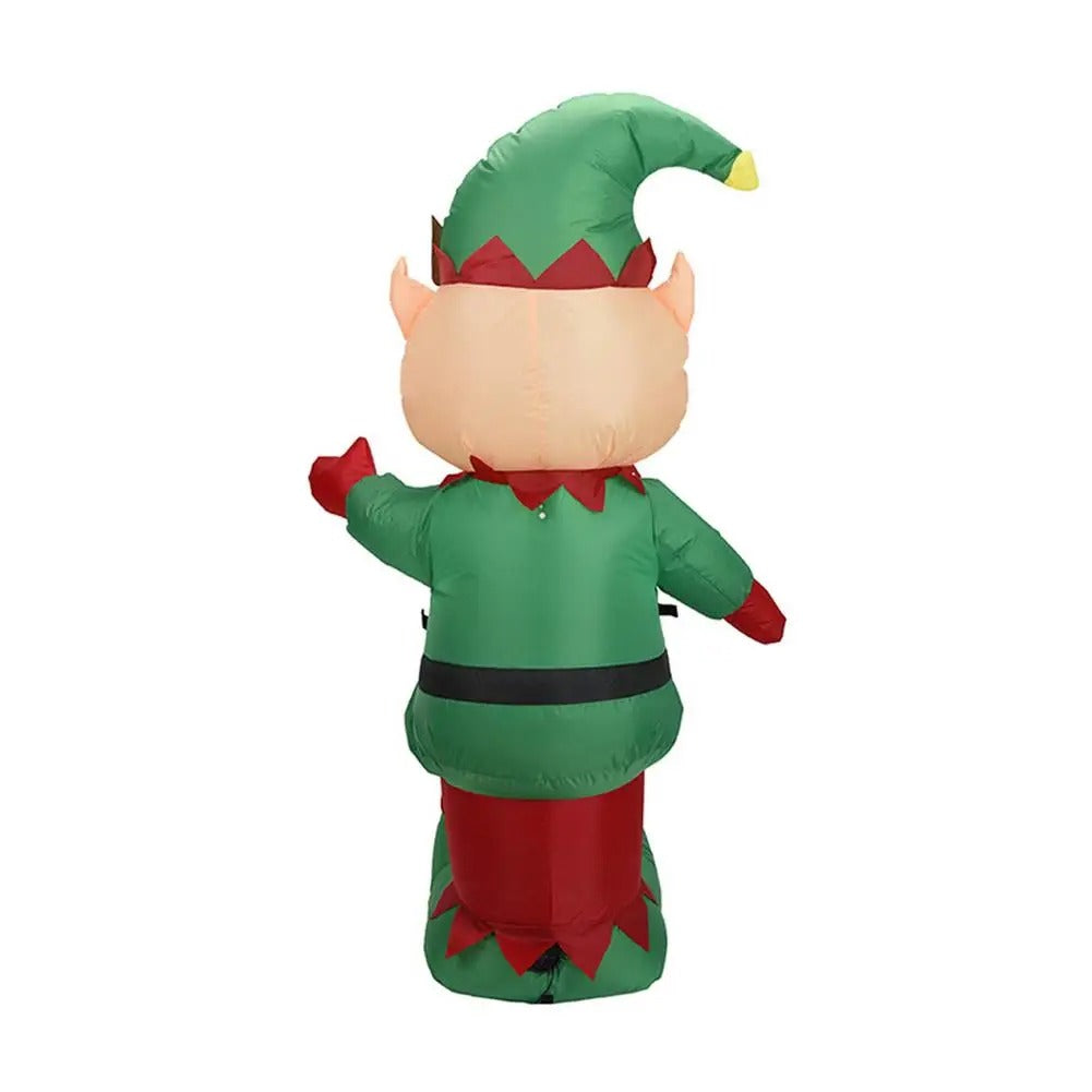 5ft Christmas Inflatable Light Up LED Inflatable Elf Holiday Yard Decoration