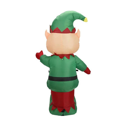 5ft Christmas Inflatable Light Up LED Inflatable Elf Holiday Yard Decoration