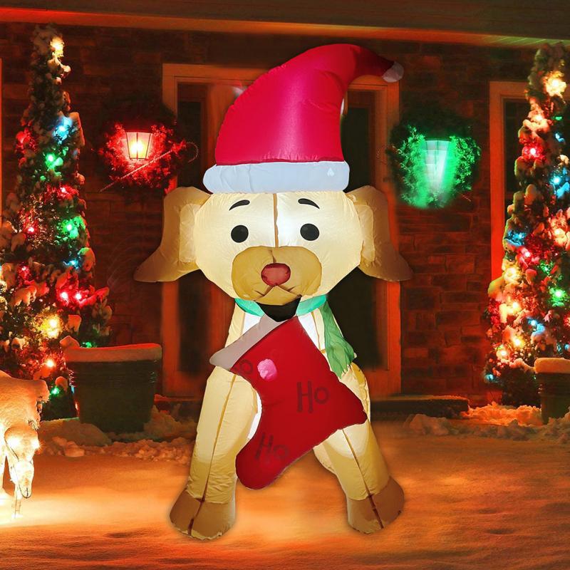 5ft Pre-lit Inflatable dog Dog inflatable outdoor holiday decoration