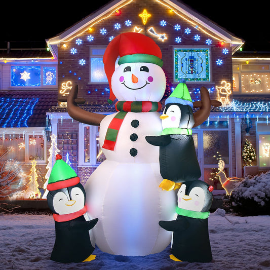 6-FT-Christmas-Inflatable-Snowman-with-Penguins-Christmas-Decoration