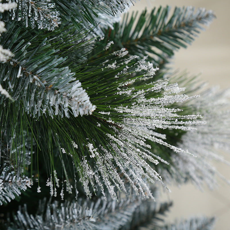 6.5ft Cedar Flocked Christmas Tree with  pine cones and red berries