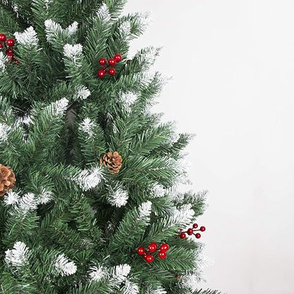 7ft snow frosted Pre-Lit LED Artificial Full Pine Christmas Tree with lights 