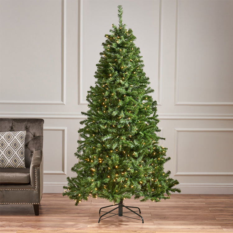 7-foot Pre-Lit Artificial Christmas Tree with LED lights.
