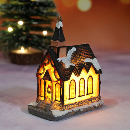 Animated Pre lit Resin Christmas village scene