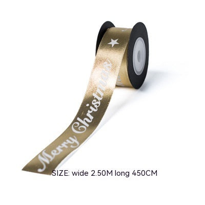 metalic shiny gold christmas ribbon