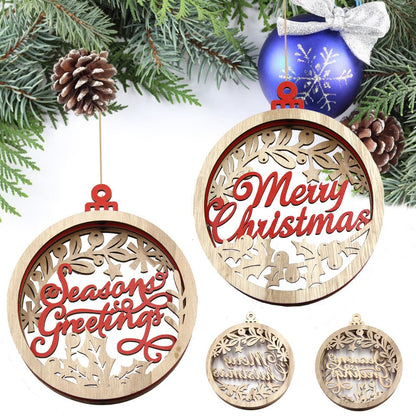  Celebrate the holiday season with our Christmas-engraved wooden ornaments. These unique decorations feature CNC-engraved Santa Claus designs and seasonal greetings, adding a festive flair to your Christmas tree. Show off your holiday spirit with these timeless wood ornaments. Product Information: Material: Wood Style: Engraving size: 19.8cm X 16.5cm X 2.3cm