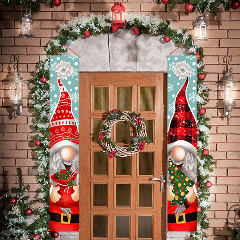 Front door and porch Christmas Outdoor Banner