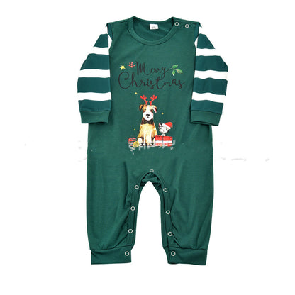 Family matching christmas green pajamas set