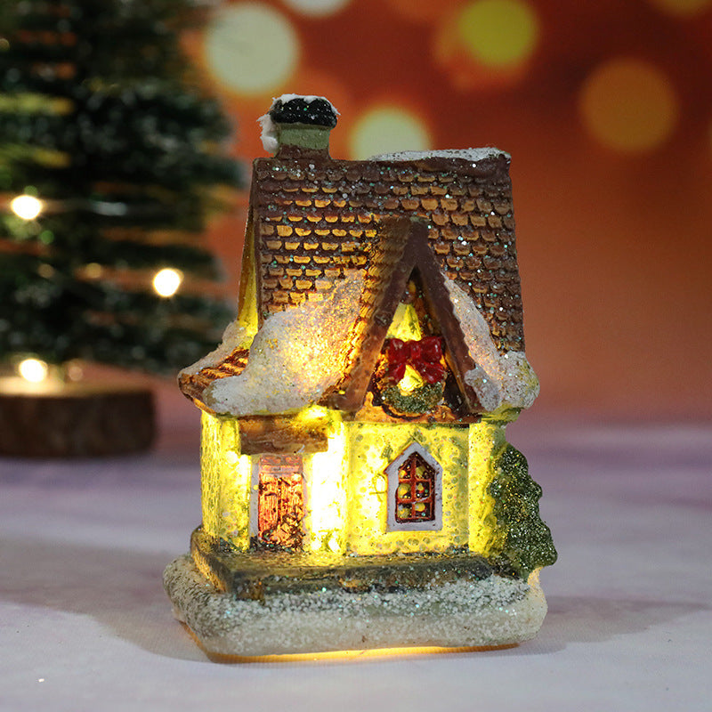 Animated Pre lit Resin Christmas village scene