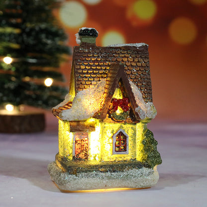 Animated Pre lit Resin Christmas village scene