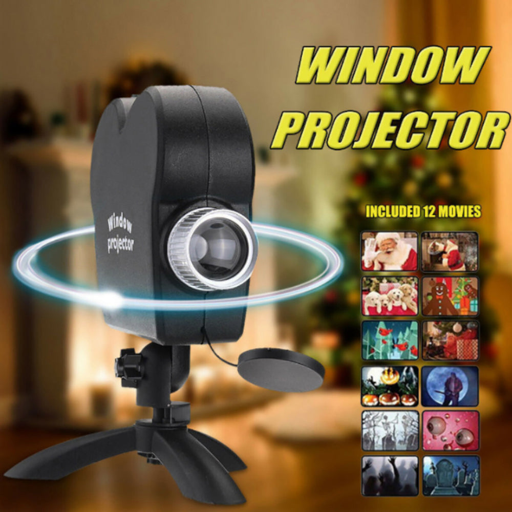 Christmas decoration holiday window projector
