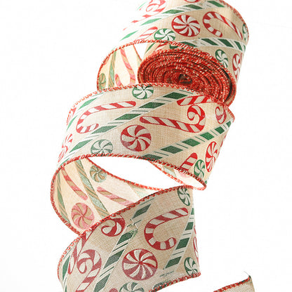 Merry Christmas Ribbon 2.4"x 10 yard / Roll