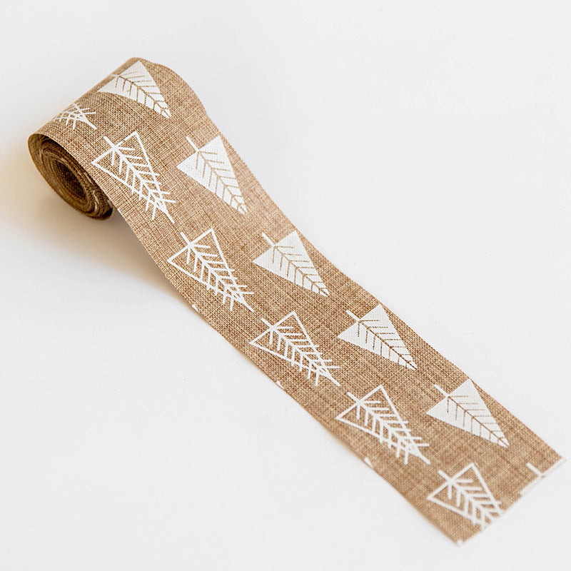Christmas Snowflake Elk Burlap Ribbon