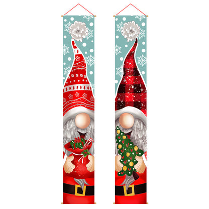 Front door and porch Christmas Outdoor Banner
