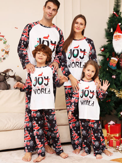 Christmas Joy print Homewear Pajamas matching set