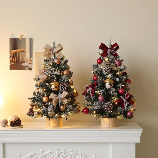 18 inch Desktop Christmas Tree Set 45CM Window Decoration Mini Ornaments Media 1 of 6