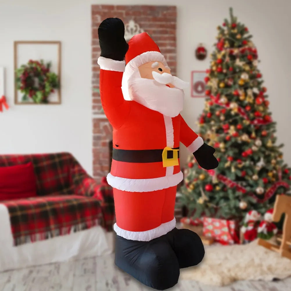 Pre-lit 8ft Giant Inflatable Santa Claus Outdoors Christmas Decorations for Home Yard Garden Decoration Merry Christmas Welcome Arches