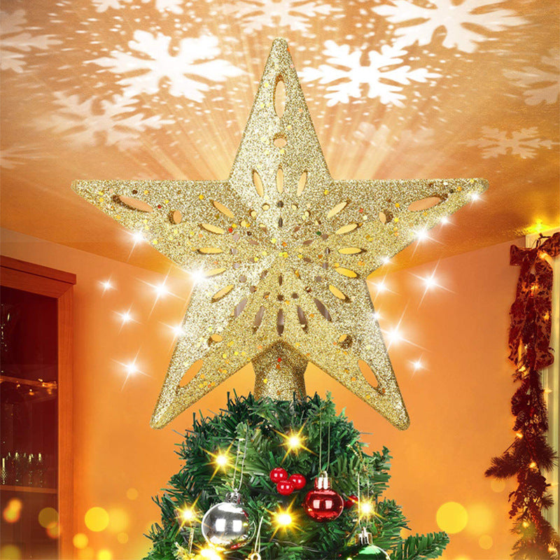 Christmas Tree Topper Star Lighted with projector