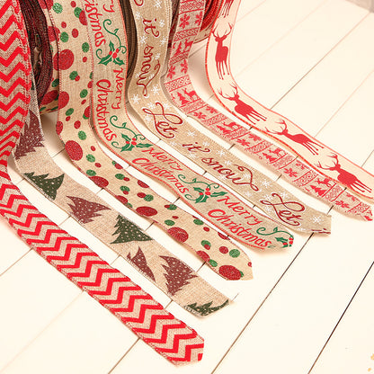 Linen Christmas Ribbon