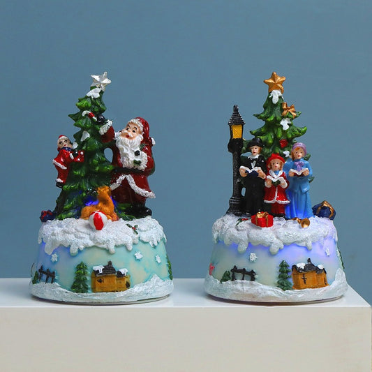 Musical Luminous Animated Resin christmas village set
