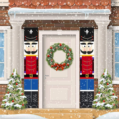 Front door and porch Christmas Outdoor Banner