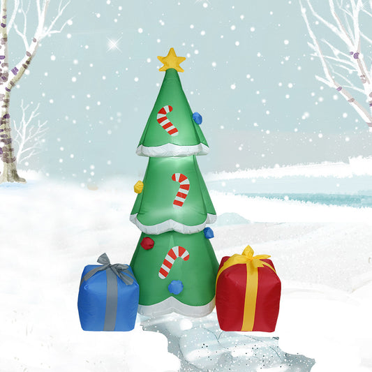 8ft Pre lit Giant Christmas Tree  Inflatable Christmas Outdoor Decoration with LED