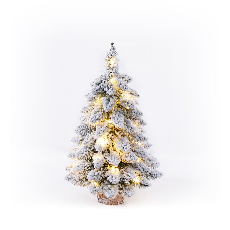pre lit Christmas Small Flocking tabletop Tree 