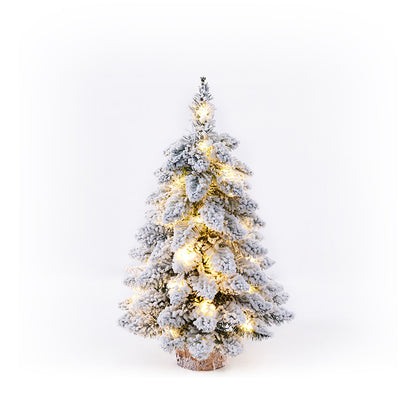pre lit Christmas Small Flocking tabletop Tree 
