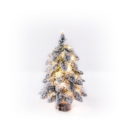 pre lit Christmas Small Flocking tabletop Tree 