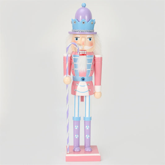 16" PINK Candy Cane Nutcracker