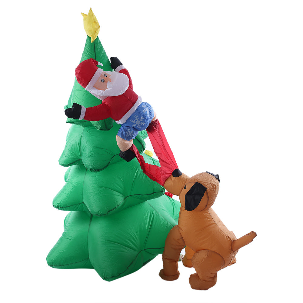 7ft  Puppy and Santa, Christmas tree inflatable Christmas holiday decoration.