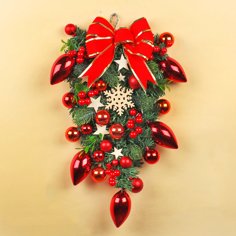 20inch Pine Red teardrop Swag wreath