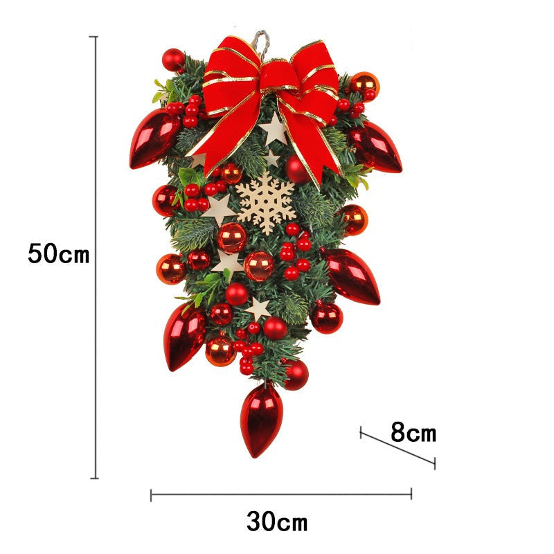 20inch Pine Red teardrop Swag wreath