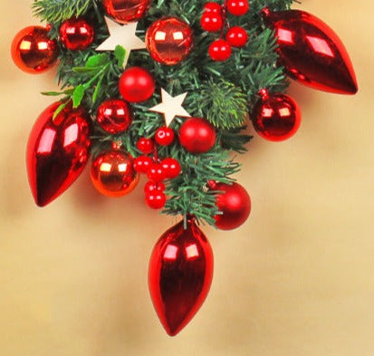 20inch Pine Red teardrop Swag wreath