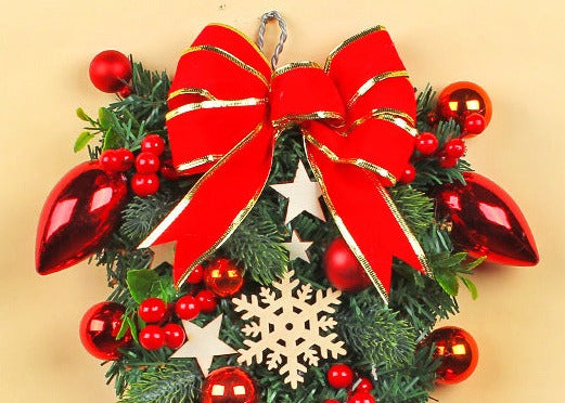 20inch Pine Red teardrop Swag wreath