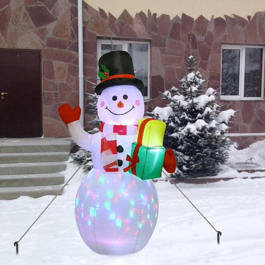 5 ft Glowing Snowman Inflatable Christmas Decoration with LED light