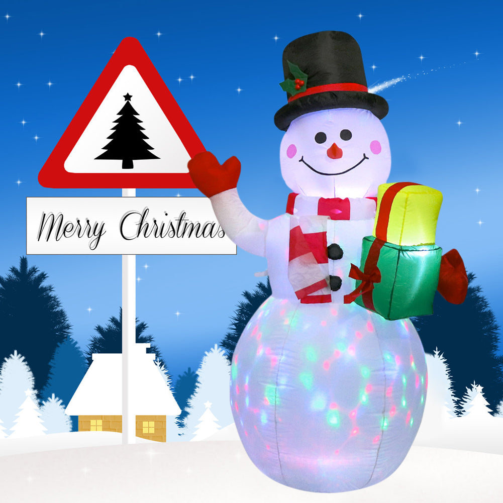5 ft Glowing Snowman Inflatable Christmas Decoration with LED light
