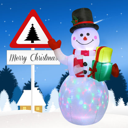 5 ft Glowing Snowman Inflatable Christmas Decoration with LED light