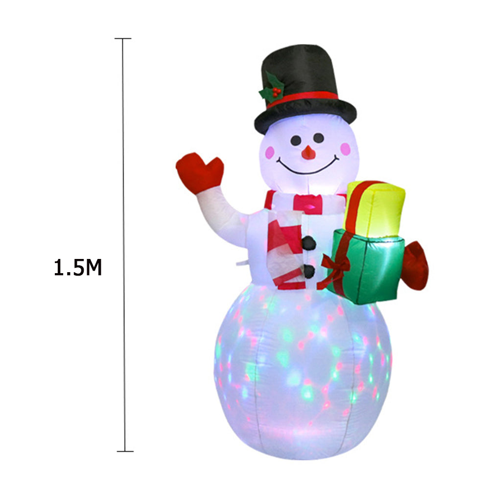 5 ft Glowing Snowman Inflatable Christmas Decoration with LED light