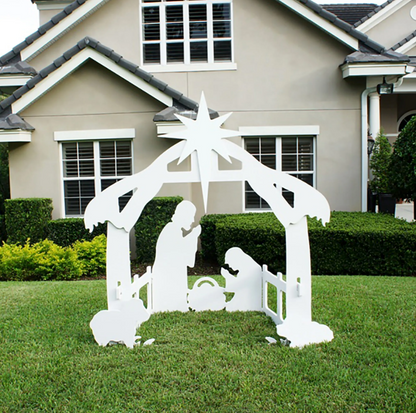 30 inch- 7 Pieces Holy Holiday Outdoor Nativity Scene set.