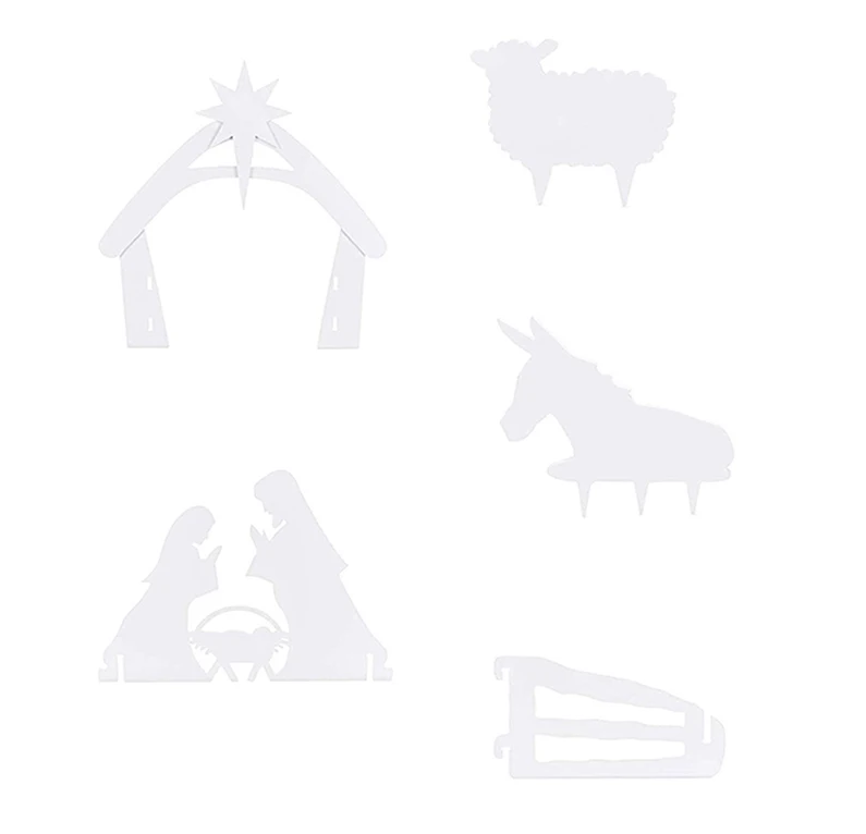30 inch- 7 Pieces Holy Holiday Outdoor Nativity Scene set.
