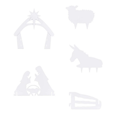 30 inch- 7 Pieces Holy Holiday Outdoor Nativity Scene set.